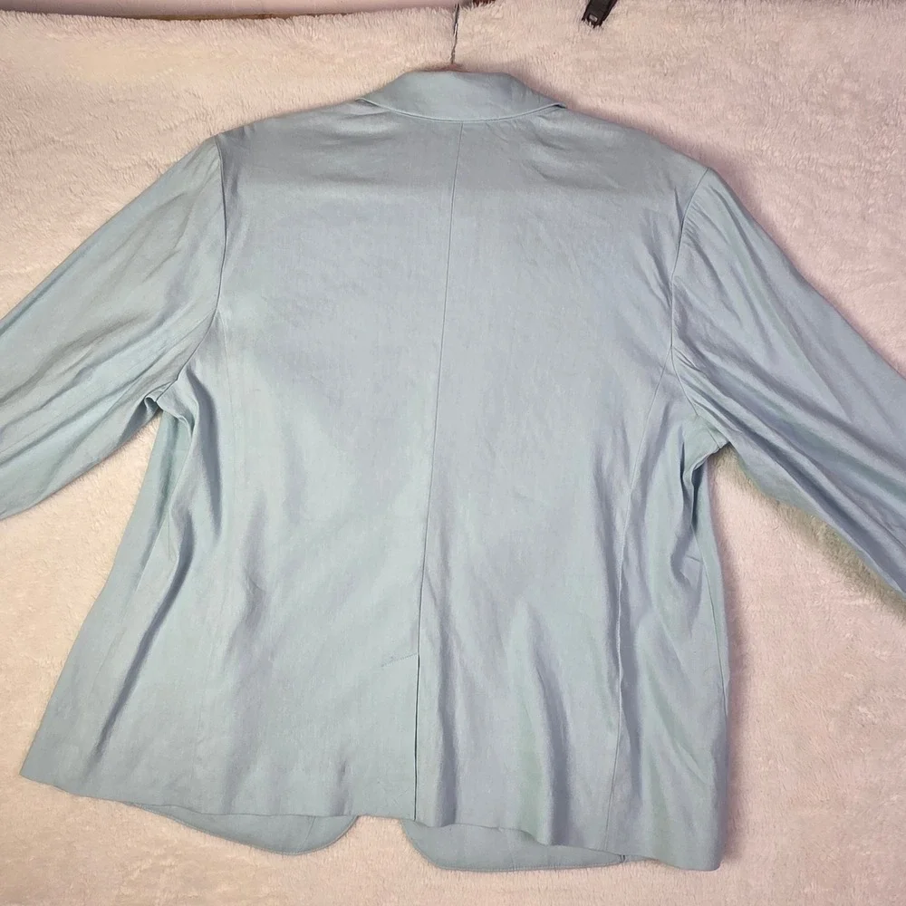 J.‎ Jill Love Linen Sea Glass Blue Blazer Jacket XL NWT 265251